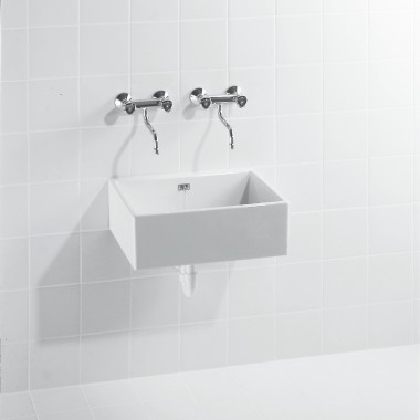 Geberit Publica sink for cleaning items in industry and trade.
