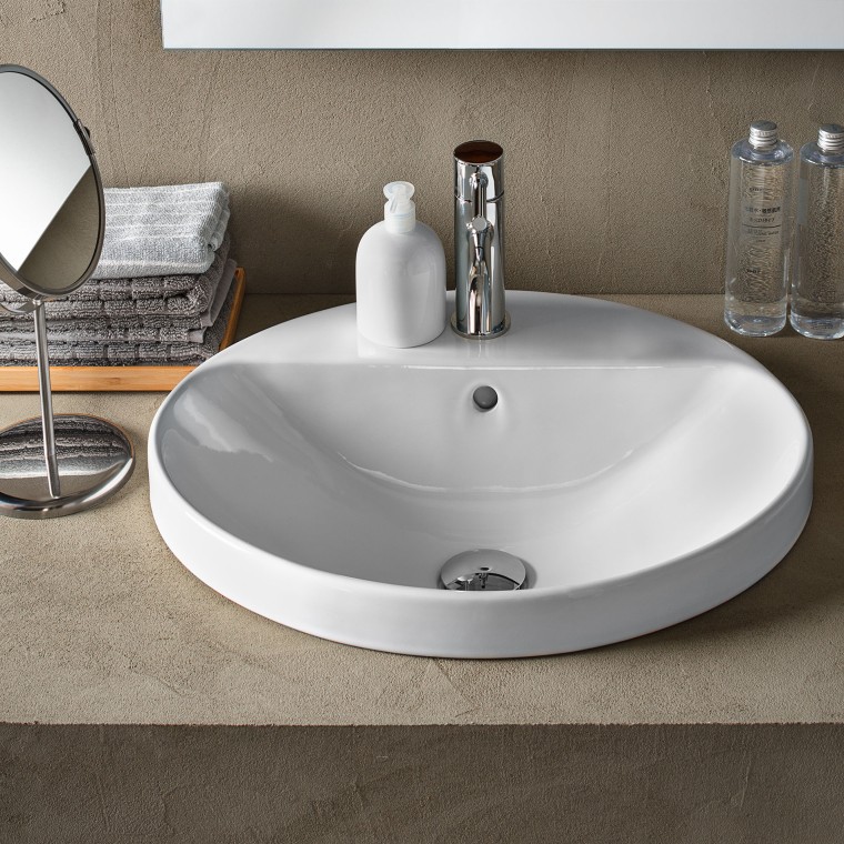 VariForm oval counter-top washbasin with tap hole bench VariForm oval counter-top washbasin with tap hole bench