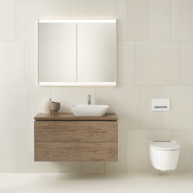 Geberit One mueble lavabo 500395, sin agujero para grifo, con