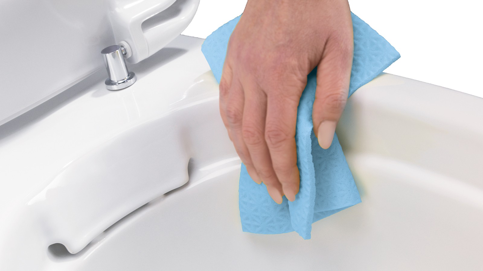 Nettoyage d’un WC Rimfree® (© Opernhaus Chemnitz / Nasser Hashemi) Nettoyage d’un WC Rimfree® (© Opernhaus Chemnitz / Nasser Hashemi)