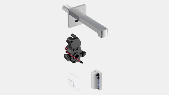 Geberit Brenta wall-mounted tap with self-sustaining power supply