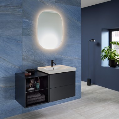 Lavabo de salle de bains Geberit Acanto avec meuble bas Geberit ONE