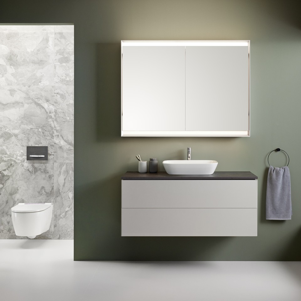 Plus d’espace, de propreté et de flexibilité dans la salle de bains grâce aux produits Geberit ONE