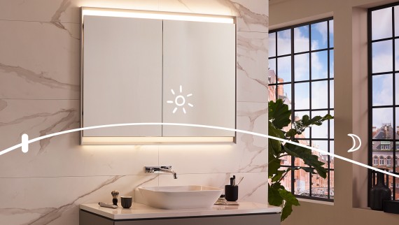 Armoire à miroir Geberit ONE (© Geberit) Armoire à miroir Geberit ONE (© Geberit)