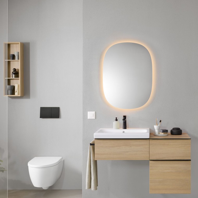 Geberit iCon vanity unit with side cabinet Geberit iCon vanity unit with side cabinet