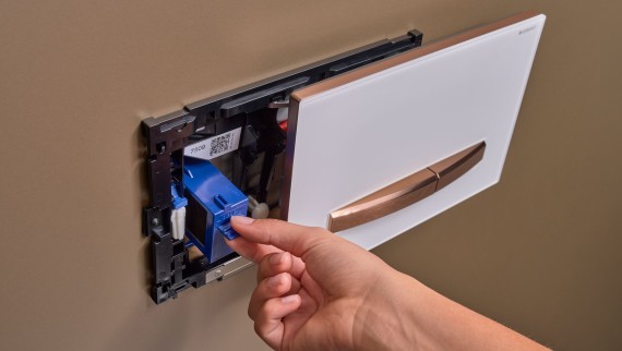 Geberit Sigma50 actuator plate, square, avec odour extraction unit