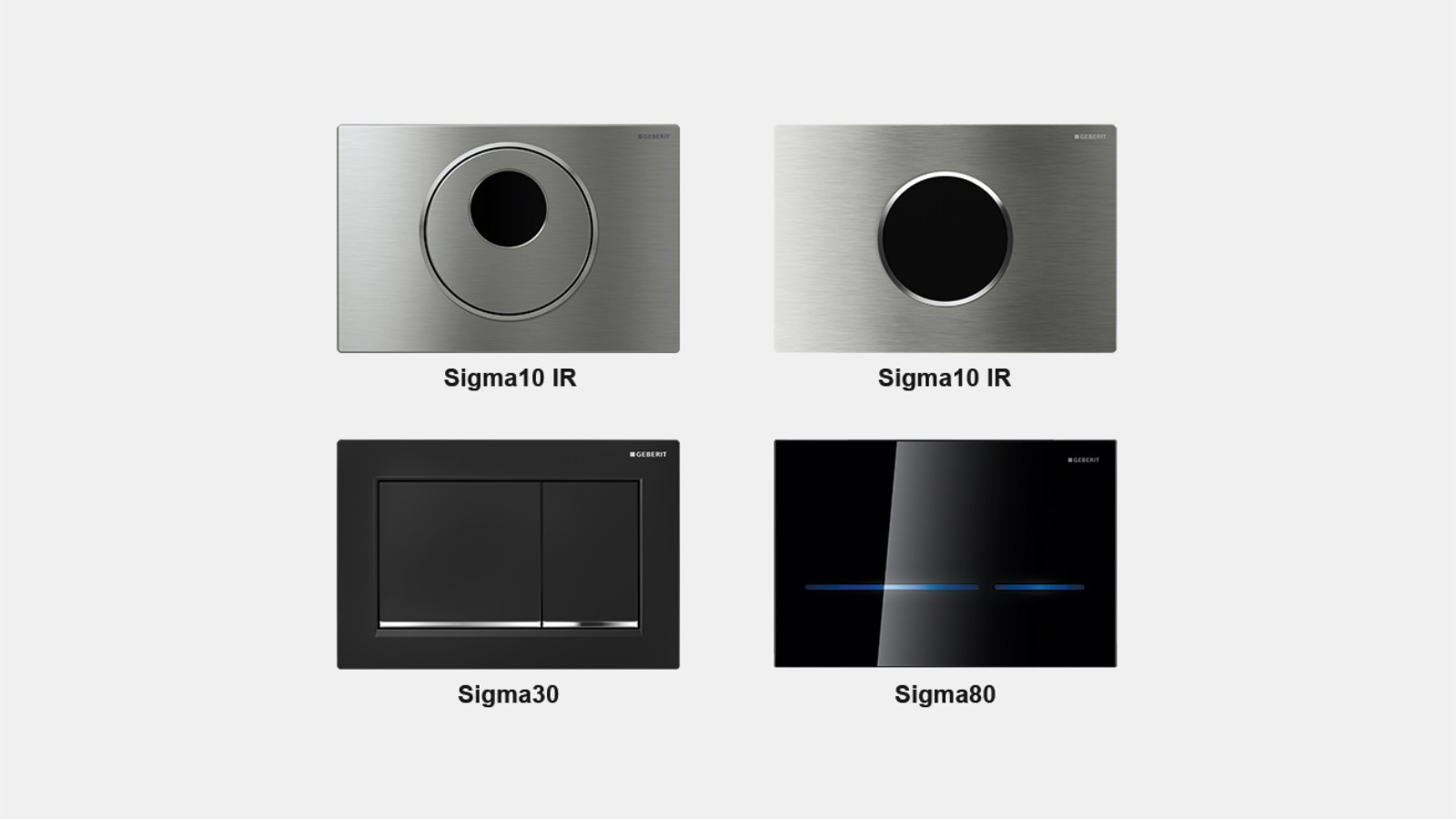 Plaques de déclenchement infrarouges et mécaniques de Geberit Plaques de déclenchement infrarouges et mécaniques de Geberit