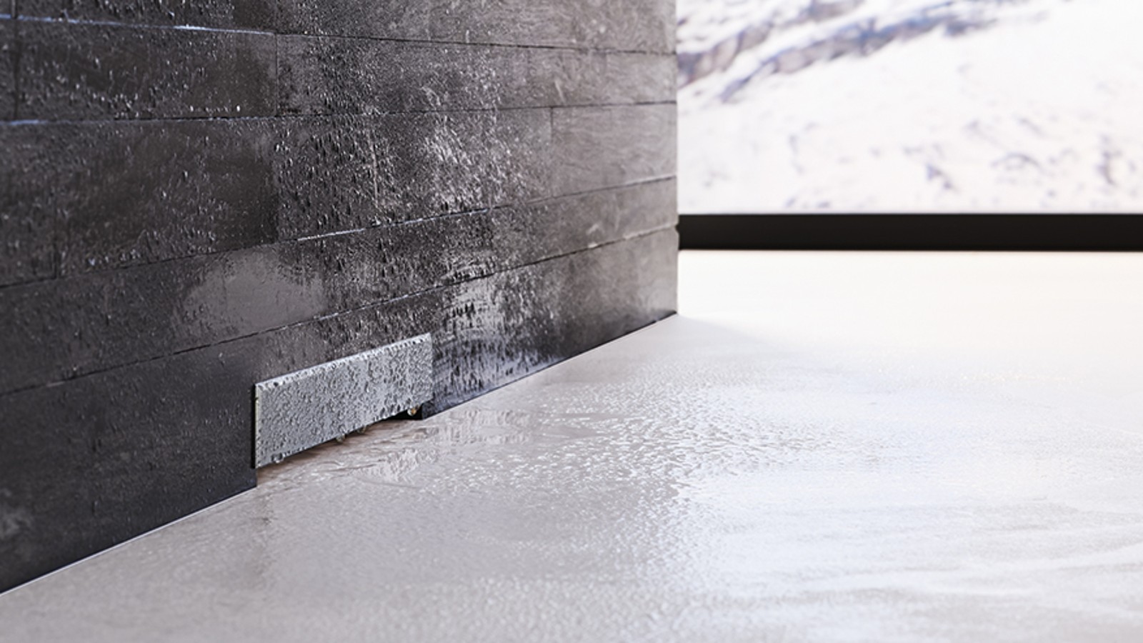 Évacuation murale Geberit pour douche de plain-pied