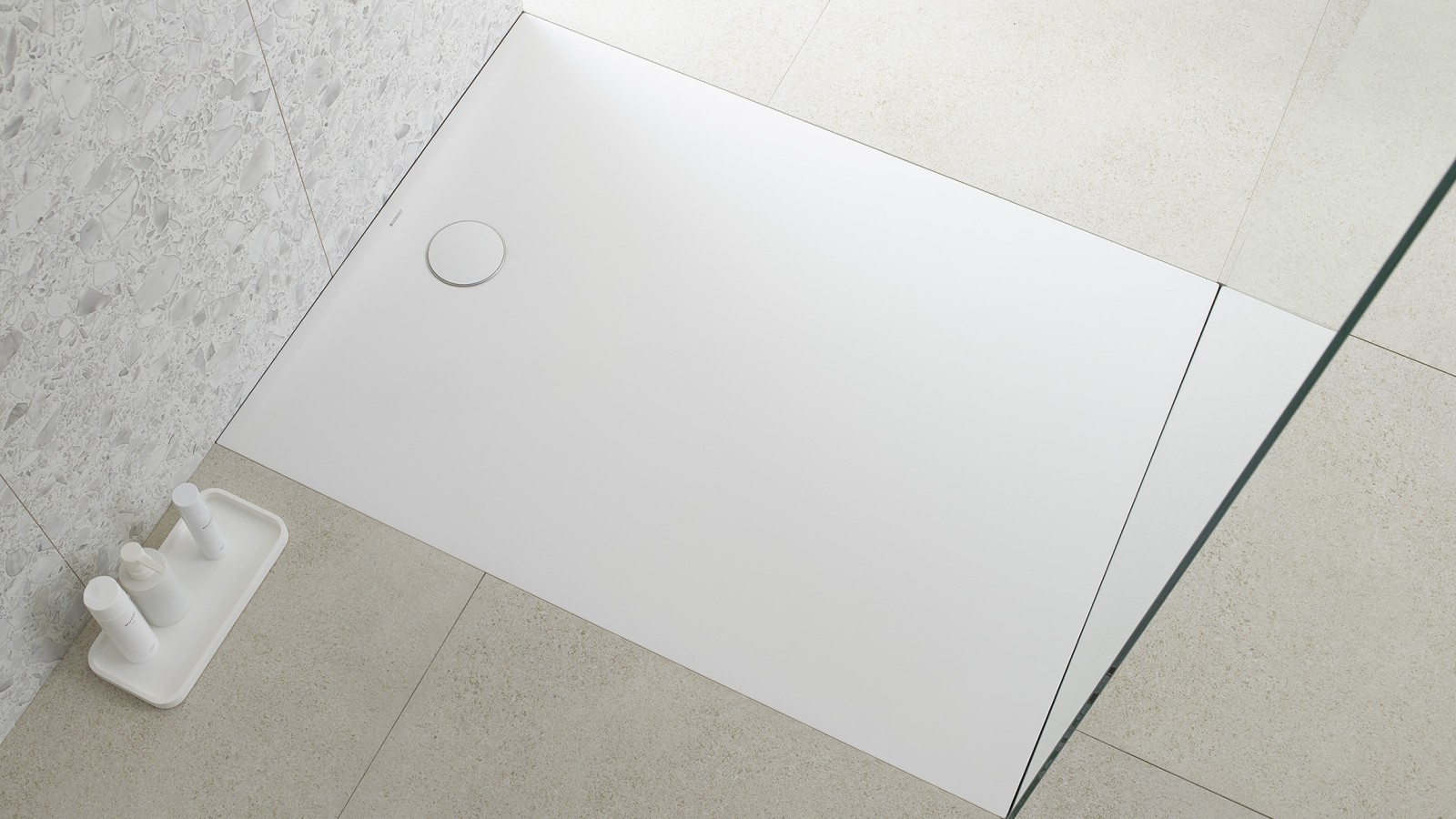 Receveur de douche Geberit Olona en minéral de synthèse