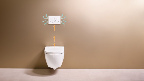 Geberit AquaClean Alba with Geberit DuoFresh odour extraction Geberit AquaClean Alba with Geberit DuoFresh odour extraction
