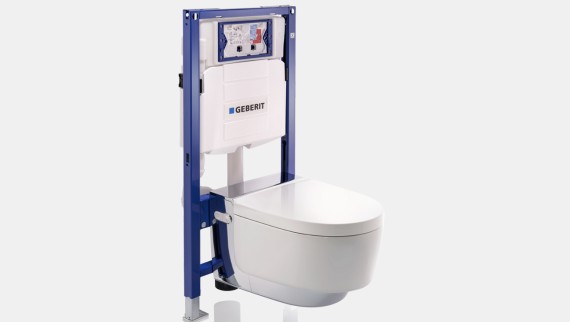 Bâti-support pour WC suspendu Geberit Duofix avec Geberit AquaClean Mera