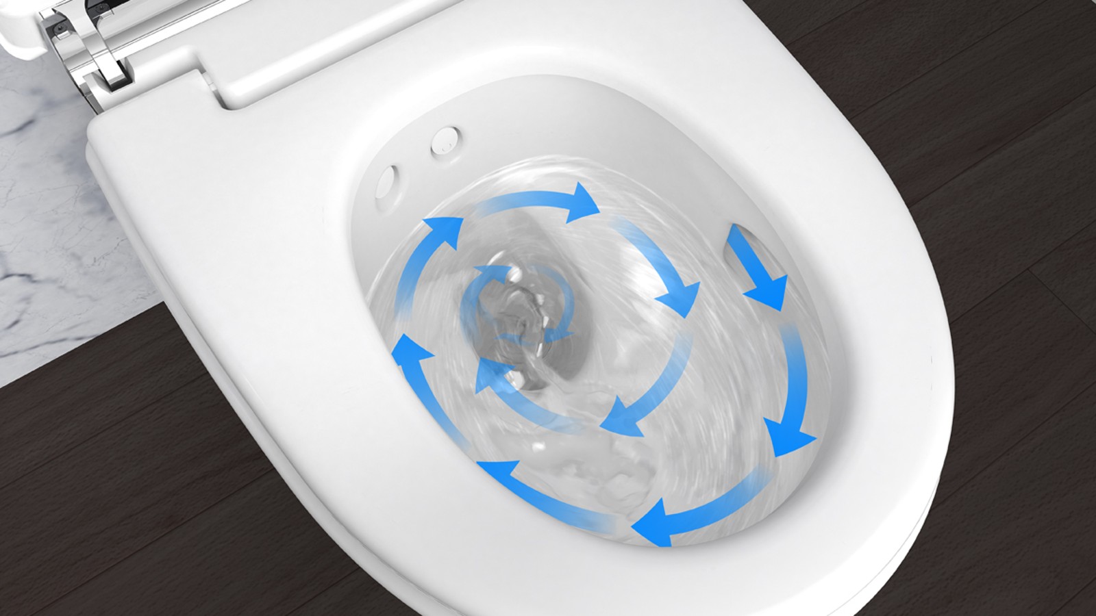 Technologie de rinçage TurboFlush des WC lavants Geberit AquaClean Technologie de rinçage TurboFlush des WC lavants Geberit AquaClean