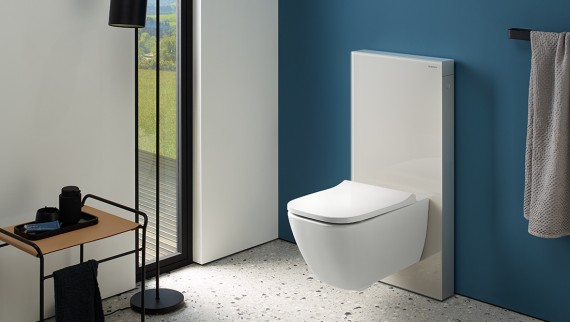 Geberit sanitary module Monolith in sand grey