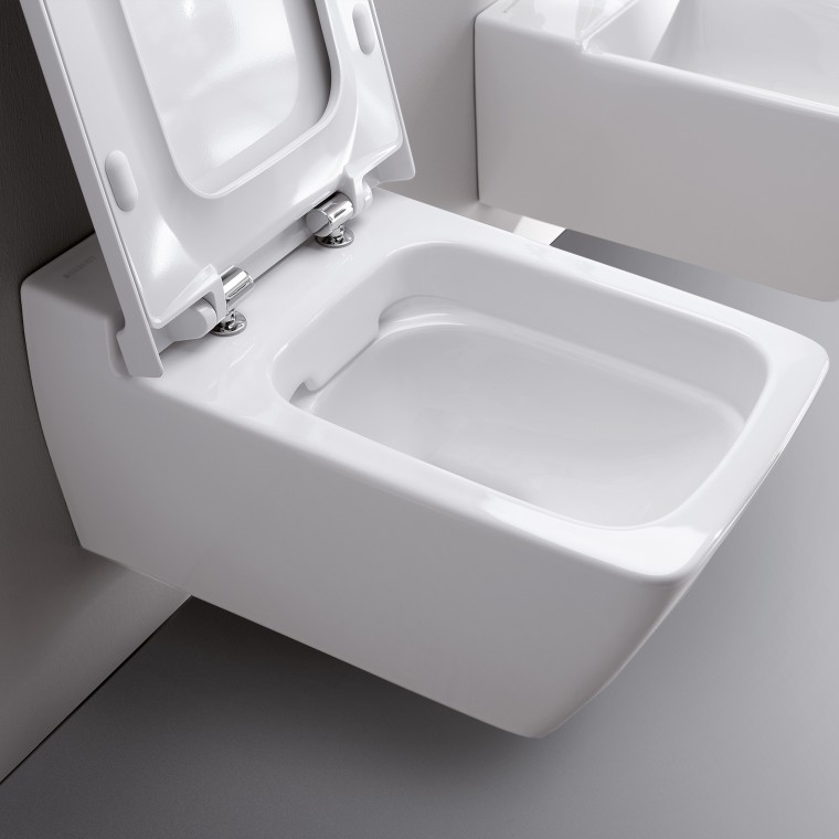 WC Geberit Xeno² avec couvercle ouvert WC Geberit Xeno² avec couvercle ouvert