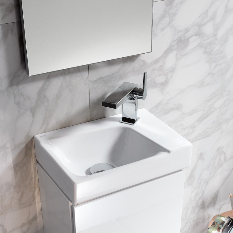 Lavabo Geberit Xeno² pour salle de bains d’invités Lavabo Geberit Xeno² pour salle de bains d’invités