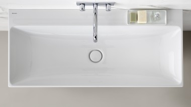 Geberit ONE washbasin with vertical drain