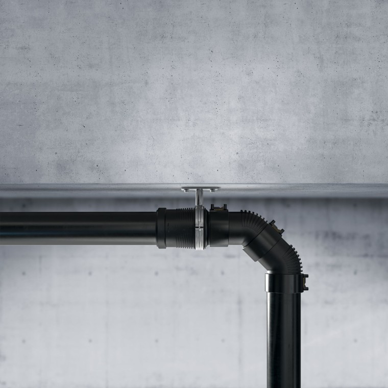 Perfectly oblique – the Geberit Silent-db20 Offset fitting Perfectly oblique – the Geberit Silent-db20 Offset fitting