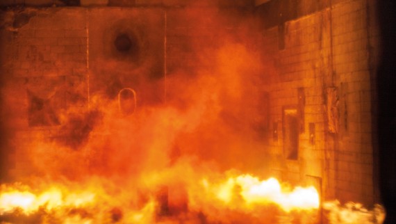 Essai incendie Geberit dans les locaux de l’Institut d’essais sur les matériaux de l’Université de Stuttgart