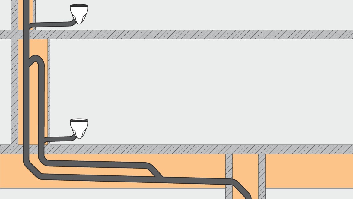 Un système d’évacuation conventionnel requiert davantage d’espace, car il nécessite une conduite de ventilation supplémentaire. Un système d’évacuation conventionnel requiert davantage d’espace, car il nécessite une conduite de ventilation supplémentaire.