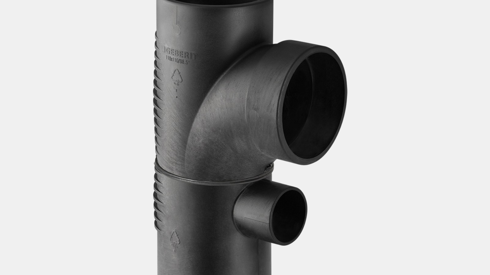 Embranchement combiné 88,5° avec départ coudé Geberit Silent-db20 Embranchement combiné 88,5° avec départ coudé Geberit Silent-db20