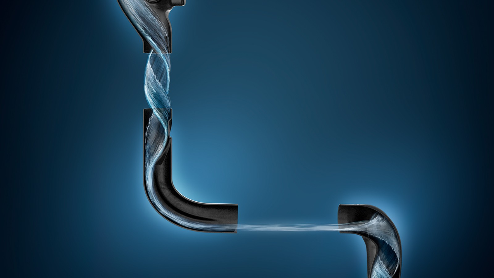 Représentation de l’espace économisé avec Geberit SuperTube Représentation de l’espace économisé avec Geberit SuperTube