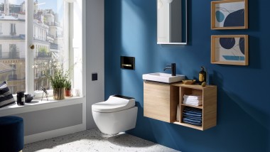 Le meuble bas de la ligne Geberit iCon permet de créer plus d’espace de rangement Le meuble bas de la ligne Geberit iCon permet de créer plus d’espace de rangement