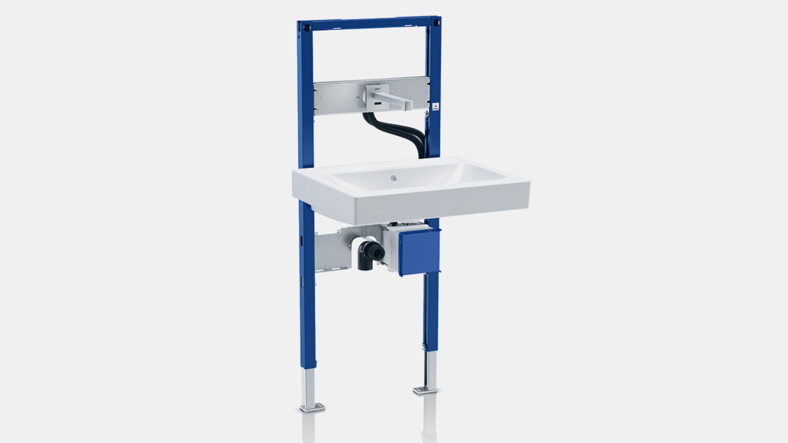 Tap flexibility thanks to the Geberit installation frame Tap flexibility thanks to the Geberit installation frame