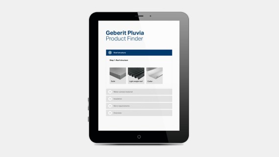 Geberit Pluvia product finder – device overview Geberit Pluvia product finder – device overview