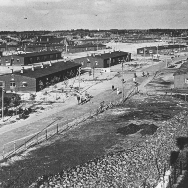 Le site du plus grand camp danois de réfugiés pour les Allemands déplacés par la guerre (© Blåvandshuk Local History Archive)