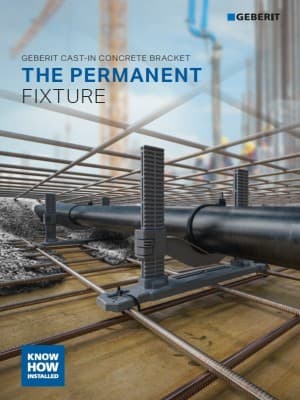 The permanent fixture. Geberit cast-in concrete bracket The permanent fixture. Geberit cast-in concrete bracket