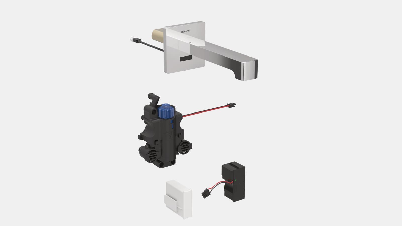 Geberit Brenta wall-mounted tap with self-sustaining power supply Geberit Brenta wall-mounted tap with self-sustaining power supply
