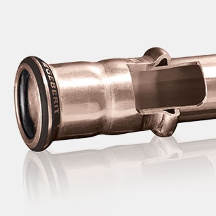 Section du conduit et du manchon Geberit Mapress CuNiFe Section du conduit et du manchon Geberit Mapress CuNiFe